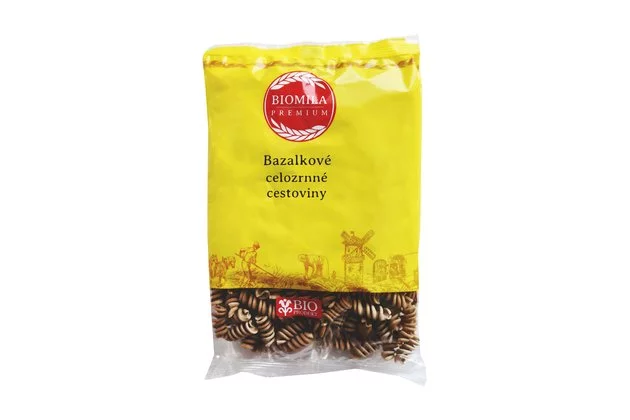 BIOMILA Bazalkové celozrnné špirály BIO 300 g
