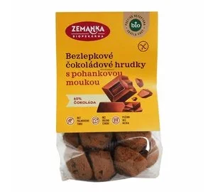 Bezlepkové čokoládové hrudky s pohánkovou múkou bio Biopekárna Zemanka 100g