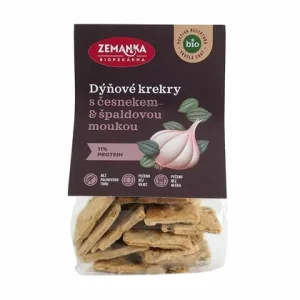 Krekry s tekvicovými semienkami a cesnakom Biopekárna Zemanka bio 100g
