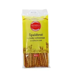 BIOMILA Špaldové tyčinky celozrnné so soľou bio 150g