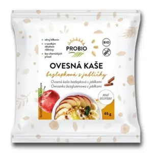 Bezlepková ovsená kaša s jablkom a škoricou bio PROBIO 65g
