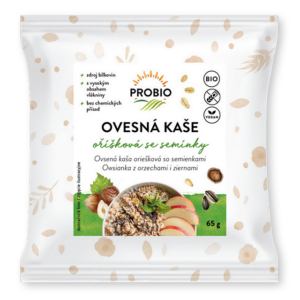 Bezlepková ovsená kaša oriešková so semienkami bio PROBIO 65g