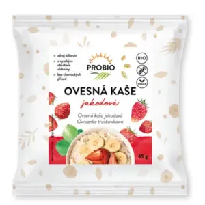 Bezlepková ovsená kaša jahodová bio PROBIO 65g