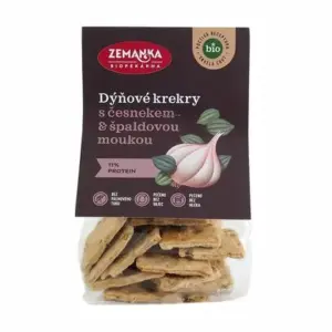 Krekry s tekvicovými semienkami a cesnakom Biopekárna Zemanka bio 100g