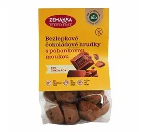 Bezlepkové čokoládové hrudky s pohánkovou múkou bio Biopekárna Zemanka 100g