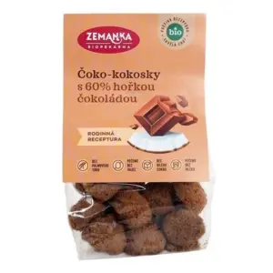 Čoko-kokosky s 60% horkou čokoládou Biopekárna Zemanka bio 100g