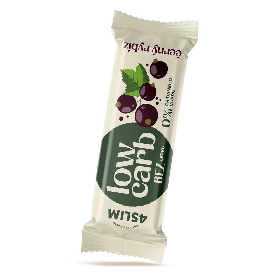 Tyčinka 4Slim LOW CARB čierne ríbezle 35g