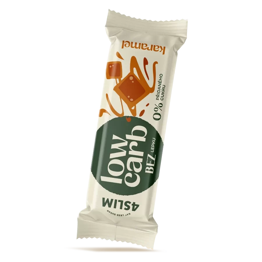 Tyčinka 4Slim LOW CARB karamel 35g